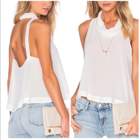 Free People Tops - Free People City Lights Cowl Neck Tank Ivory Large